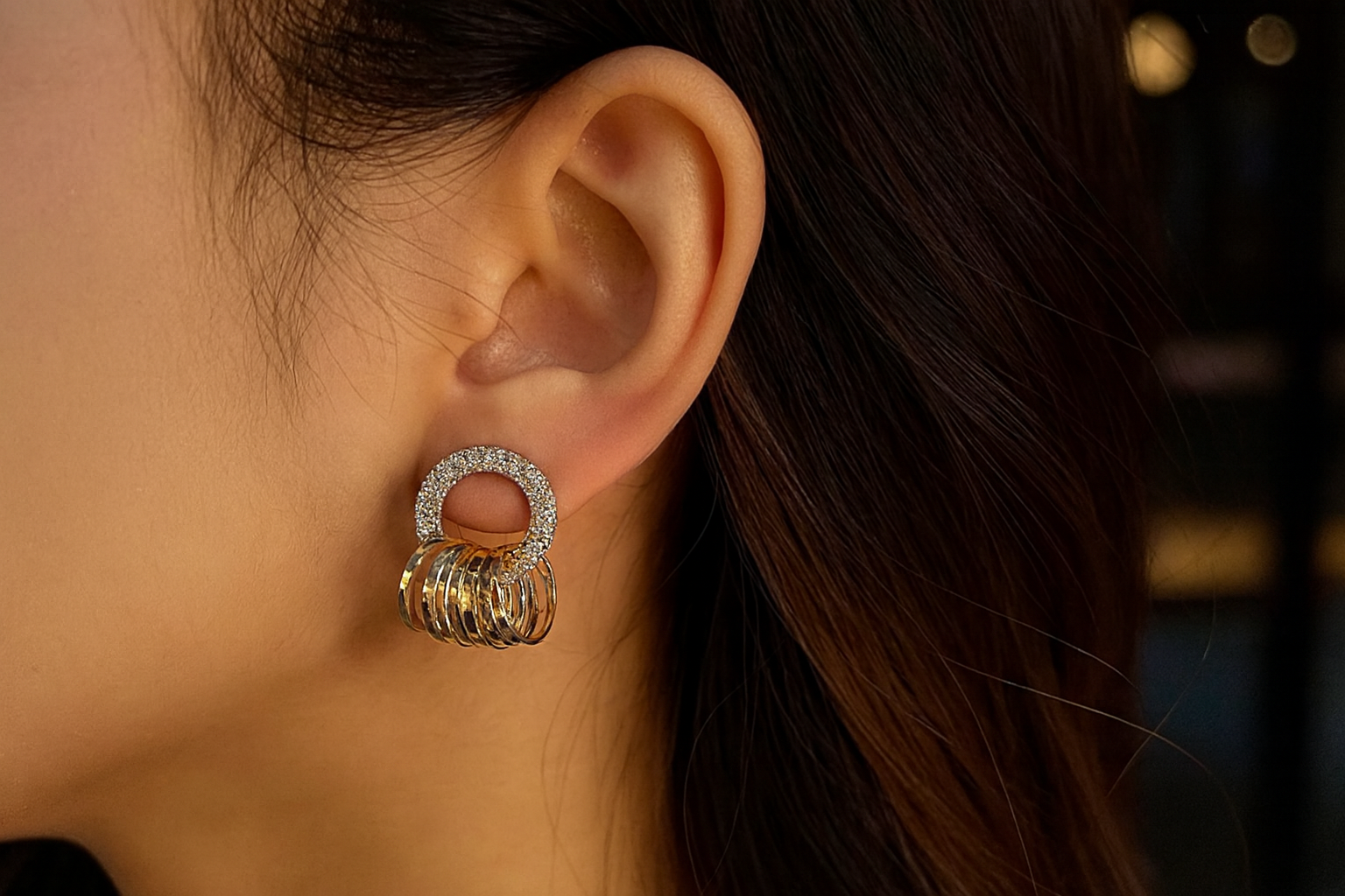 Circle Drop Earrings