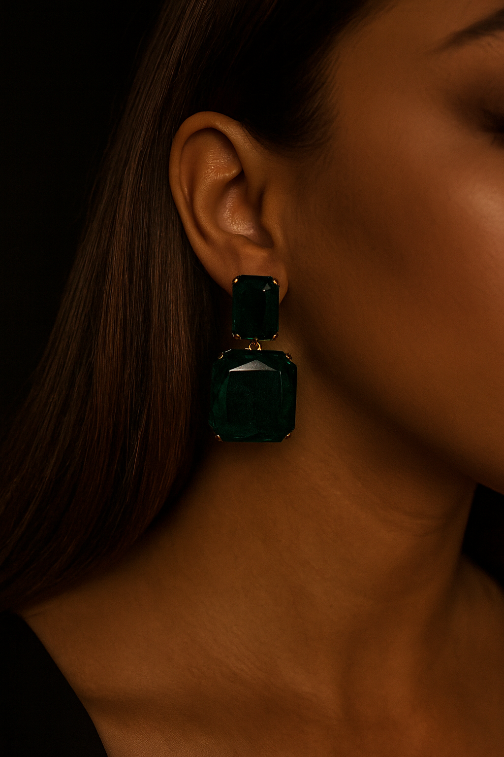 Emerald-Cut Earrings