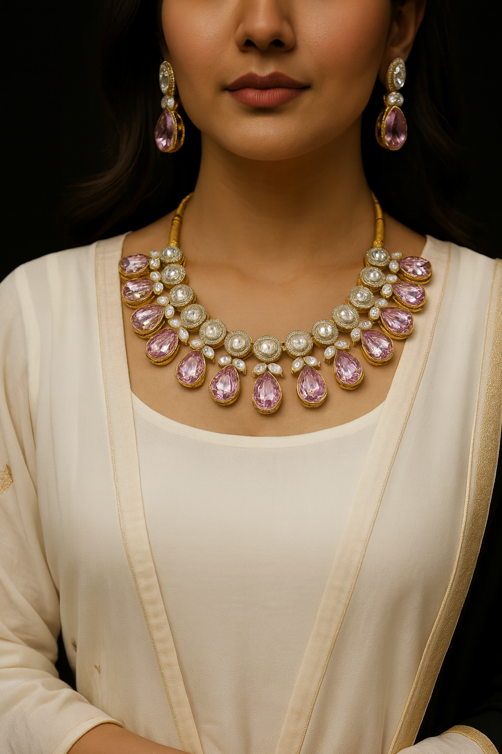 Royal Heritage Kundan Jewellery Set-Ruvanya