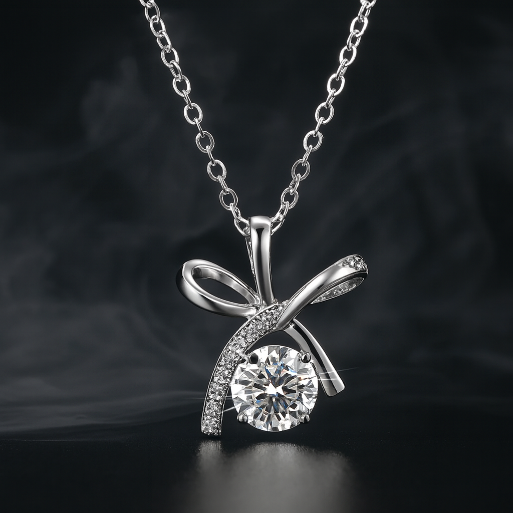 Ribbon Bow Pendant-Ruvanya