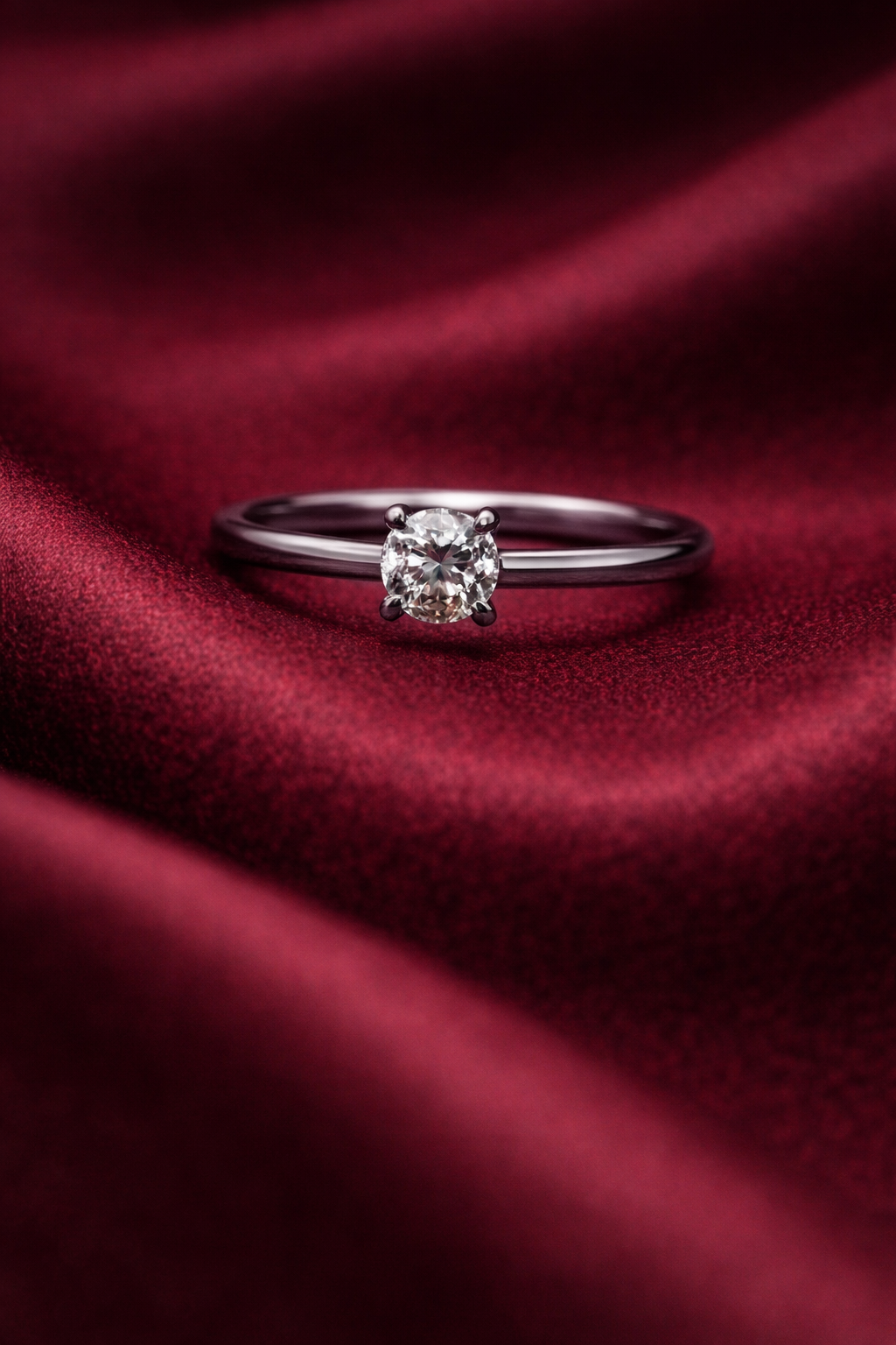 Round-Cut Classic Minimalist Ring