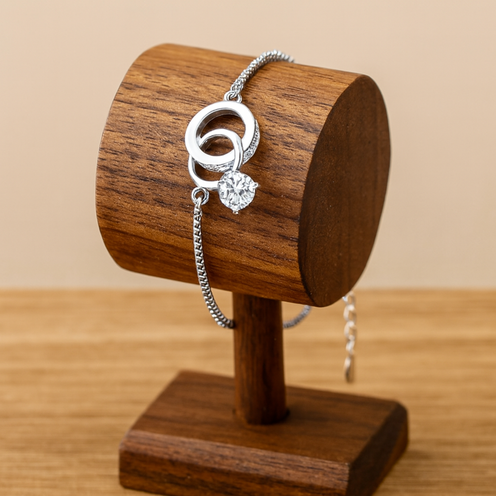 Linked Rings Hand Bracelet