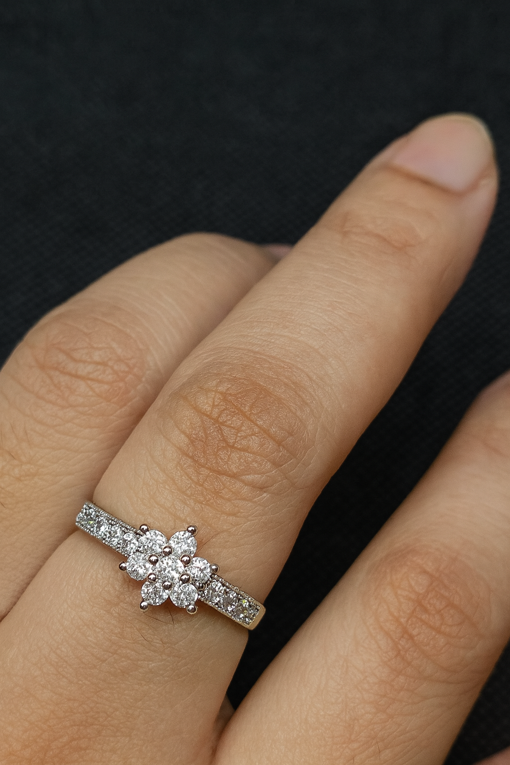 Blossom Cluster Diamond Ring