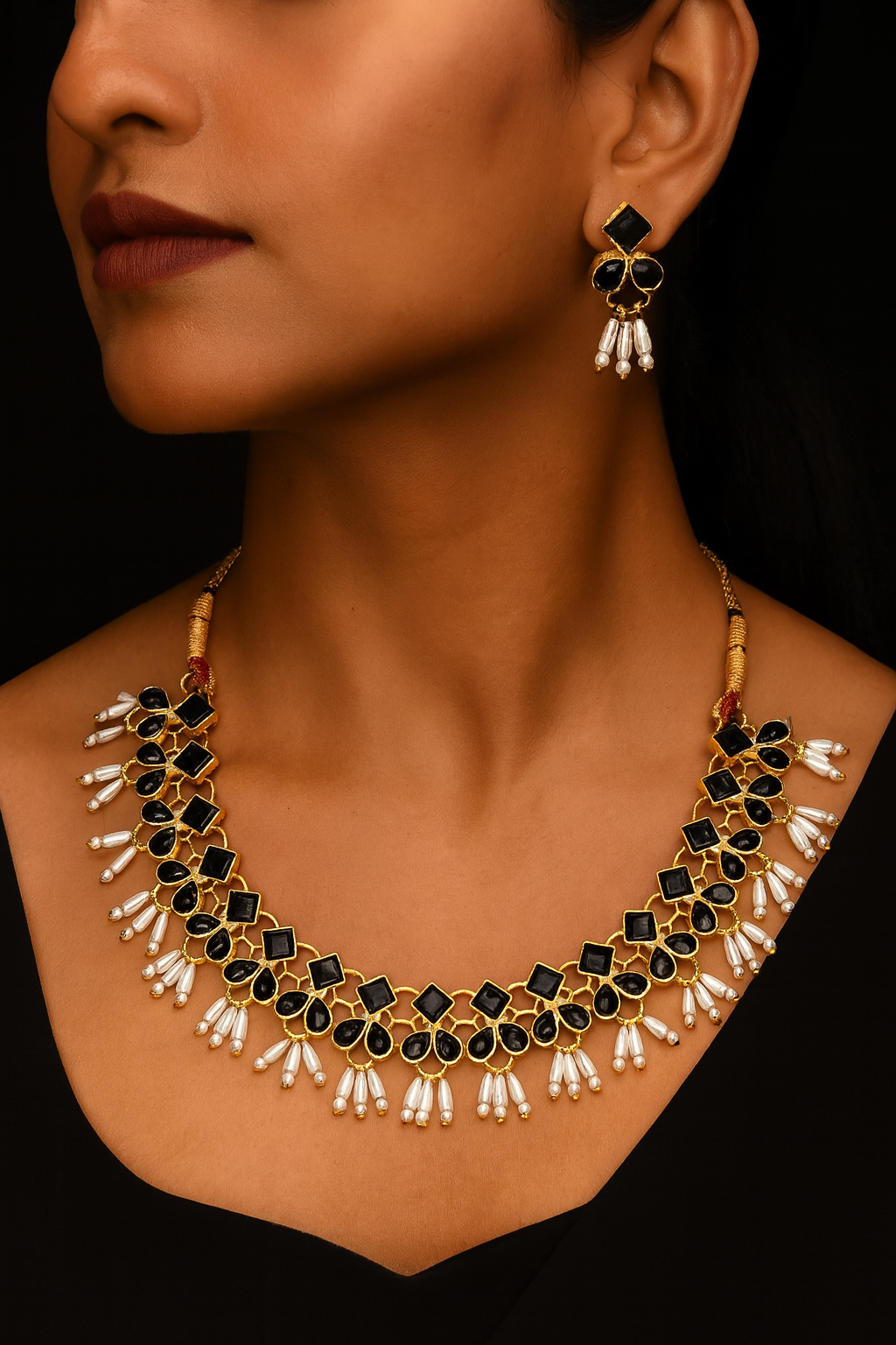 Jaipuri Kundan Necklace Set