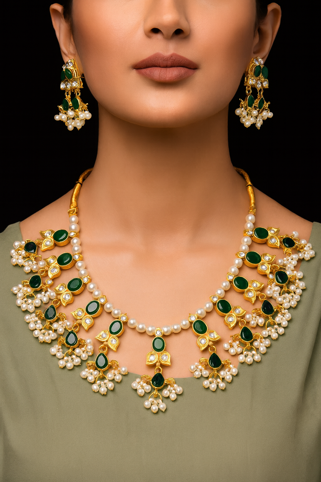 Rani’s Heritage Kundan Pearl Set-Ruvanya