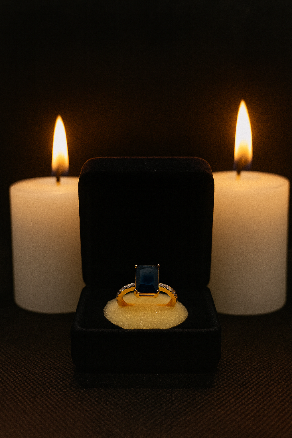 Emerald-Cut Sapphire Solitaire Ring