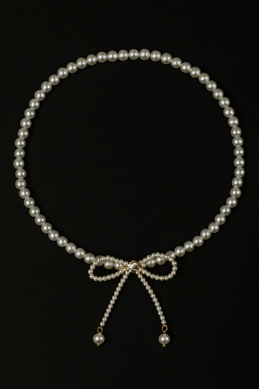 Dainty Pearl Bow Choker 