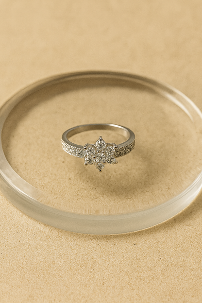 Blossom Cluster Diamond Ring