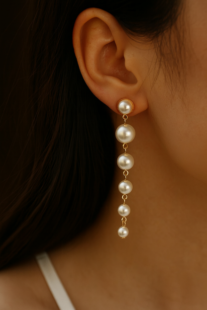 Cascading Pearl Earrings