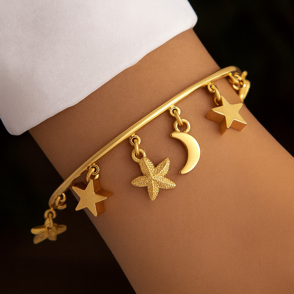 Celestial Gold Bangle