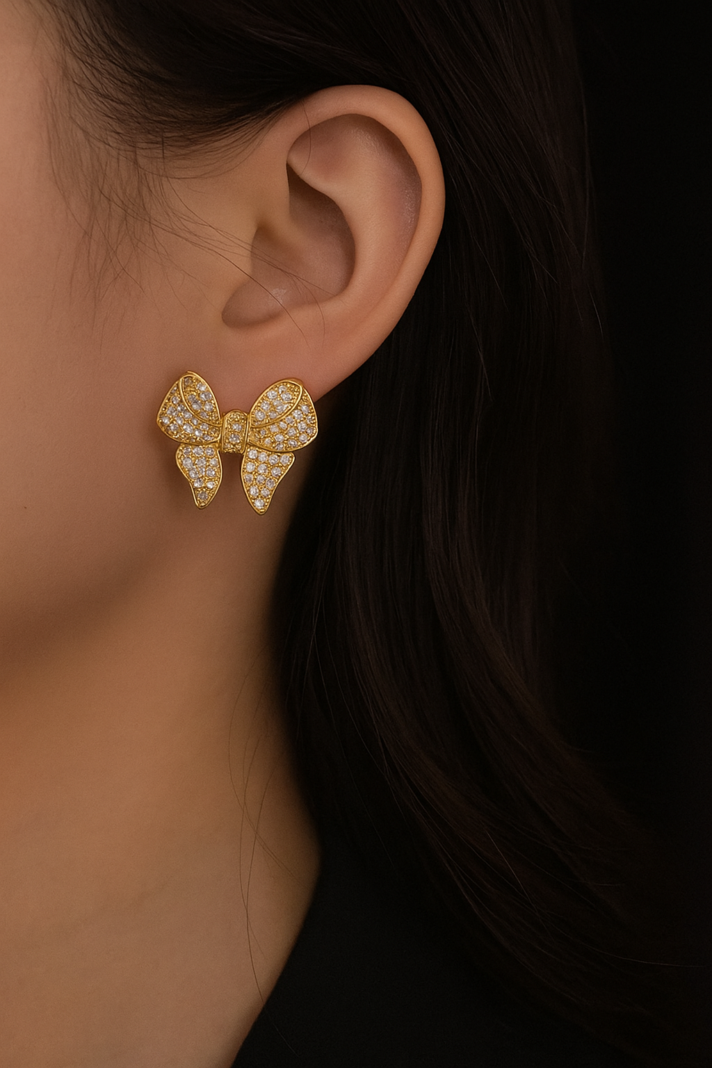 Bow Sparkle Ear Tops