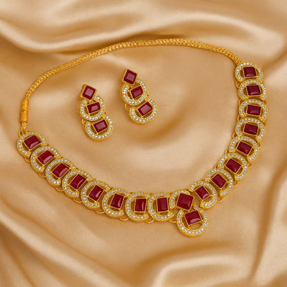 Square Kundan Necklace Set