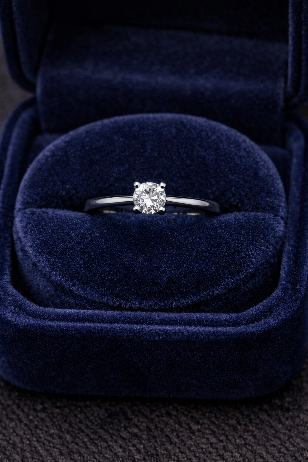 Round-Cut Classic Minimalist Ring