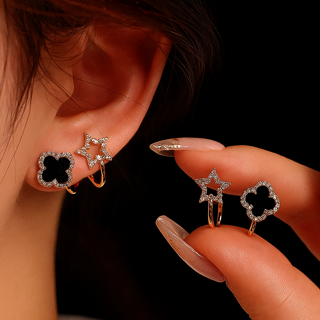 Clover Star Ear Tops