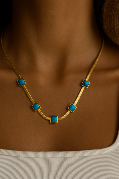 Turquoise Serenity Necklace-Ruvanya