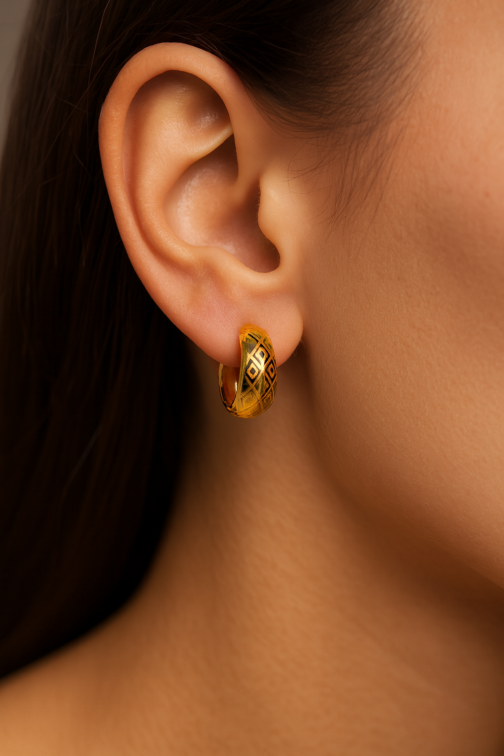  Gold Half Hoop Earrings