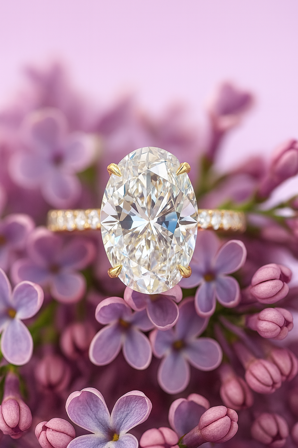 Adjustable Oval Cut Zircon Gold Ring-Ruvanya