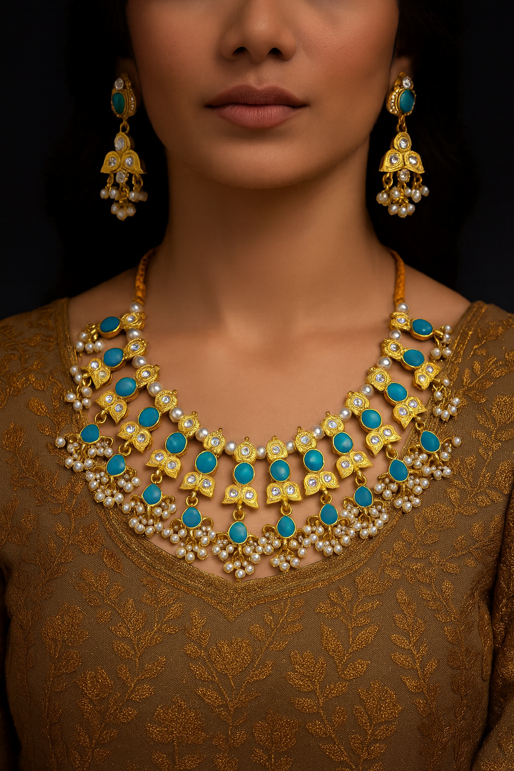 Rani’s Heritage Kundan Pearl Set-Ruvanya