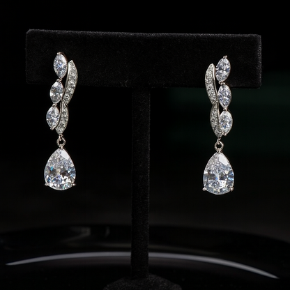 Sparkling Leaf Earrings