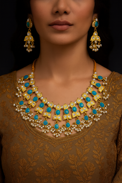 Rani’s Heritage Kundan Pearl Set-Ruvanya