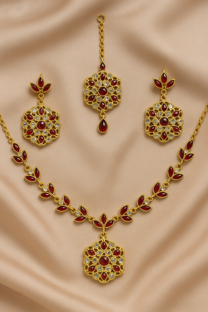 Traditional Indian Bridal Necklace Set-Ruvanya