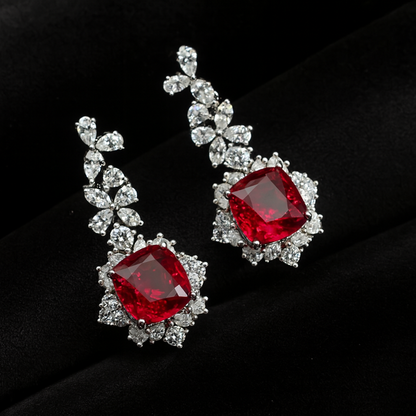 Crimson Drop Earrings-