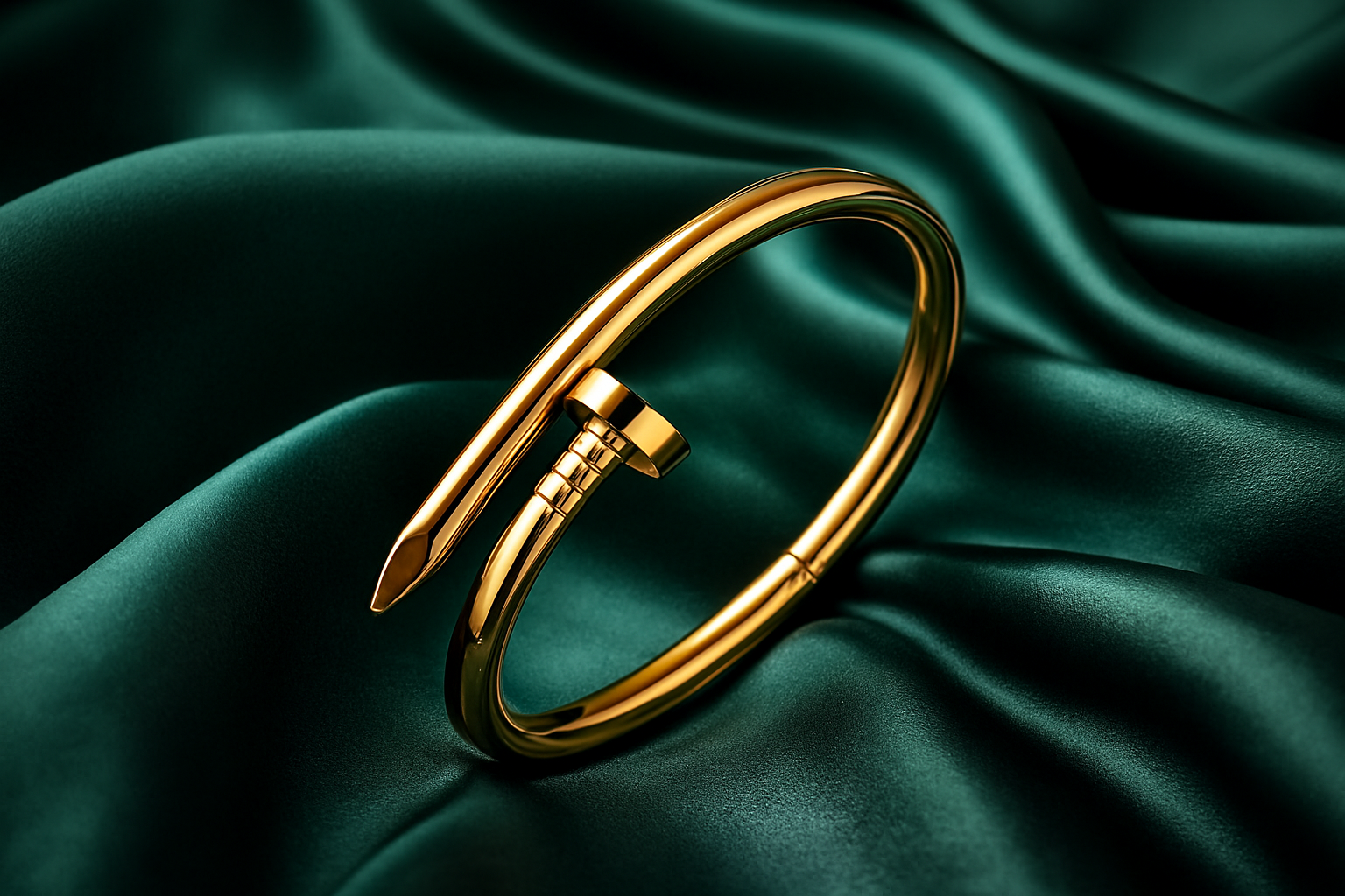 Nail-Design Gold Bangle