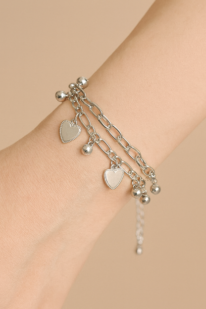 Silver Heart Bracelet 