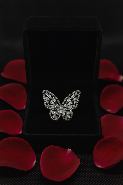 Ethereal Butterfly Diamond Ring