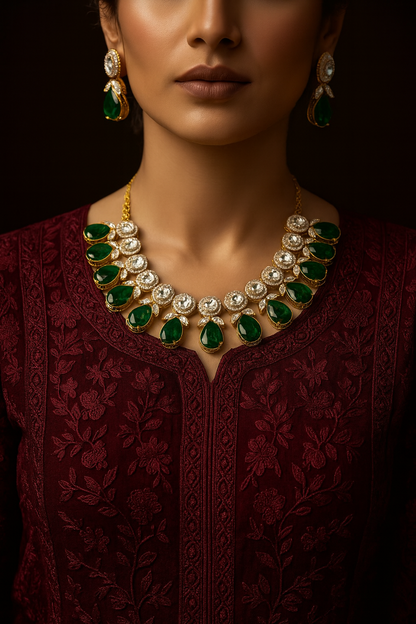 Royal Heritage Kundan Jewellery Set-Ruvanya