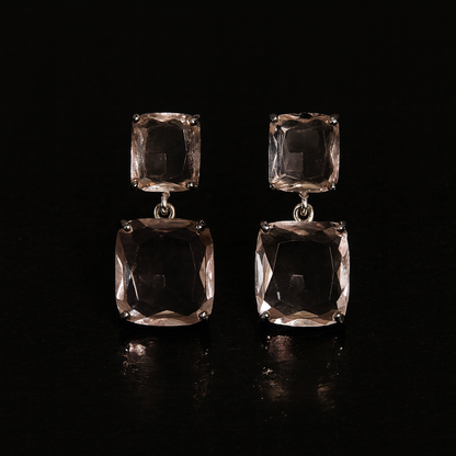 Princess Cut Dangle Earrings