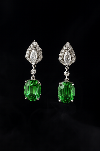 Cushion Gemstone Earring