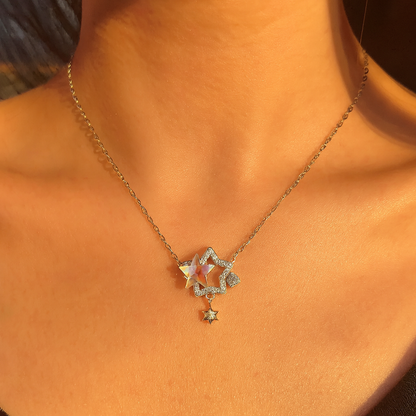 Shimmering Star Charm Pendant-Ruvanya