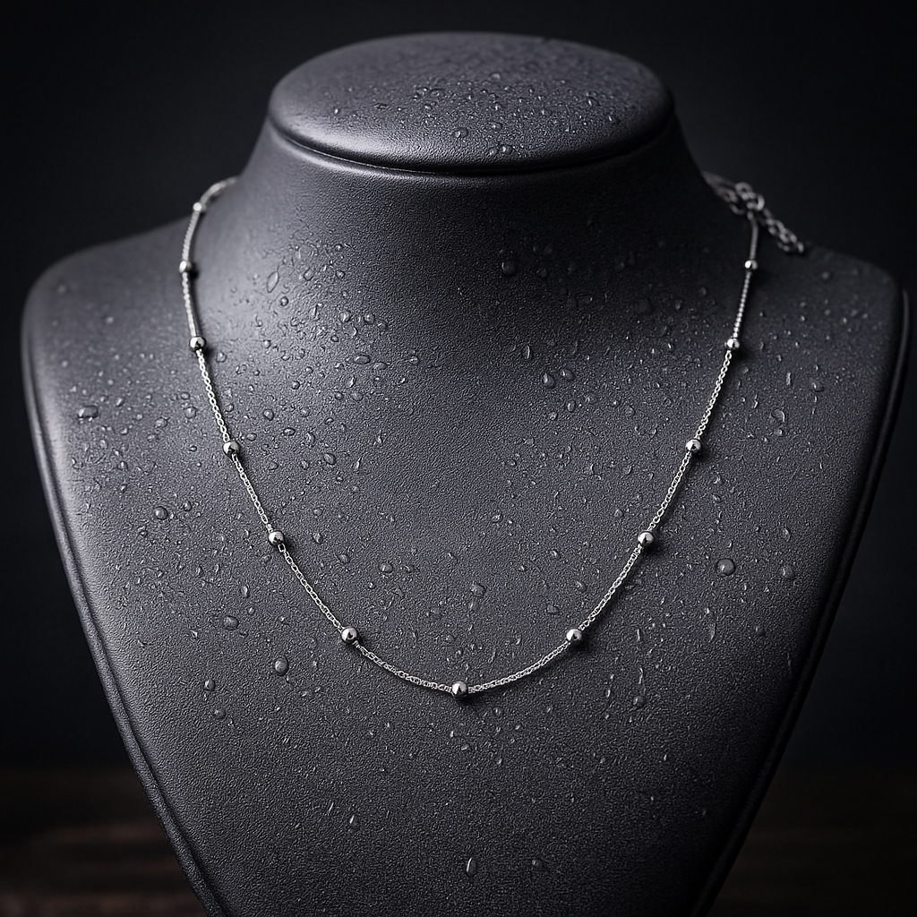 Modern Gold And Silver Bead Necklace