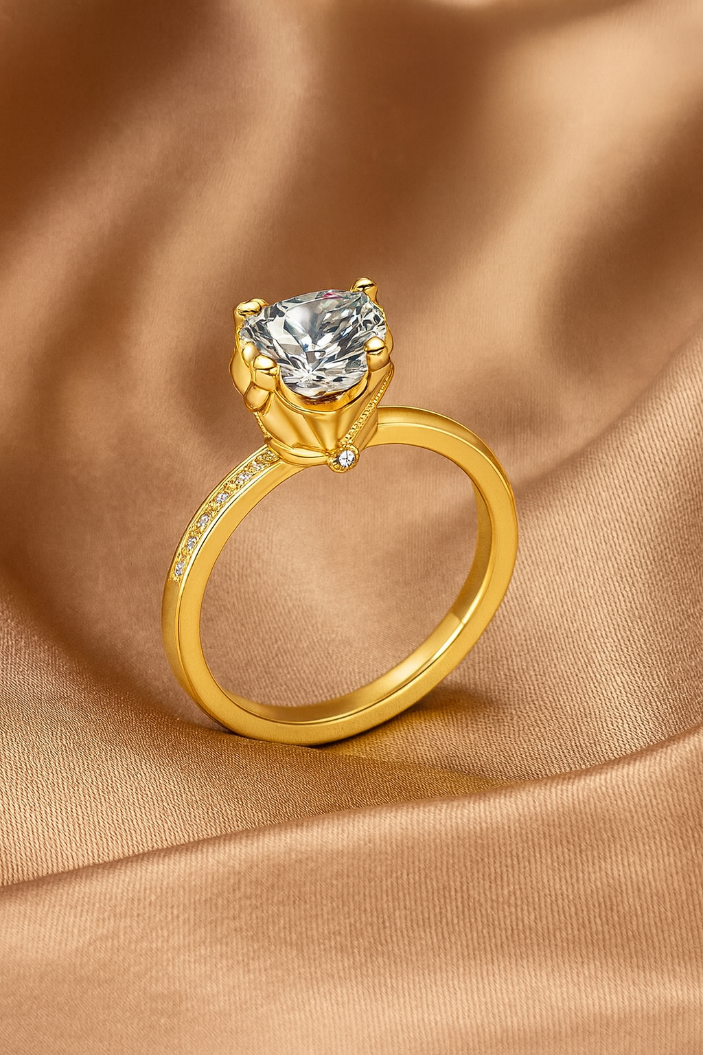 Casual Zircon Gold Ring For Women-Ruvanya