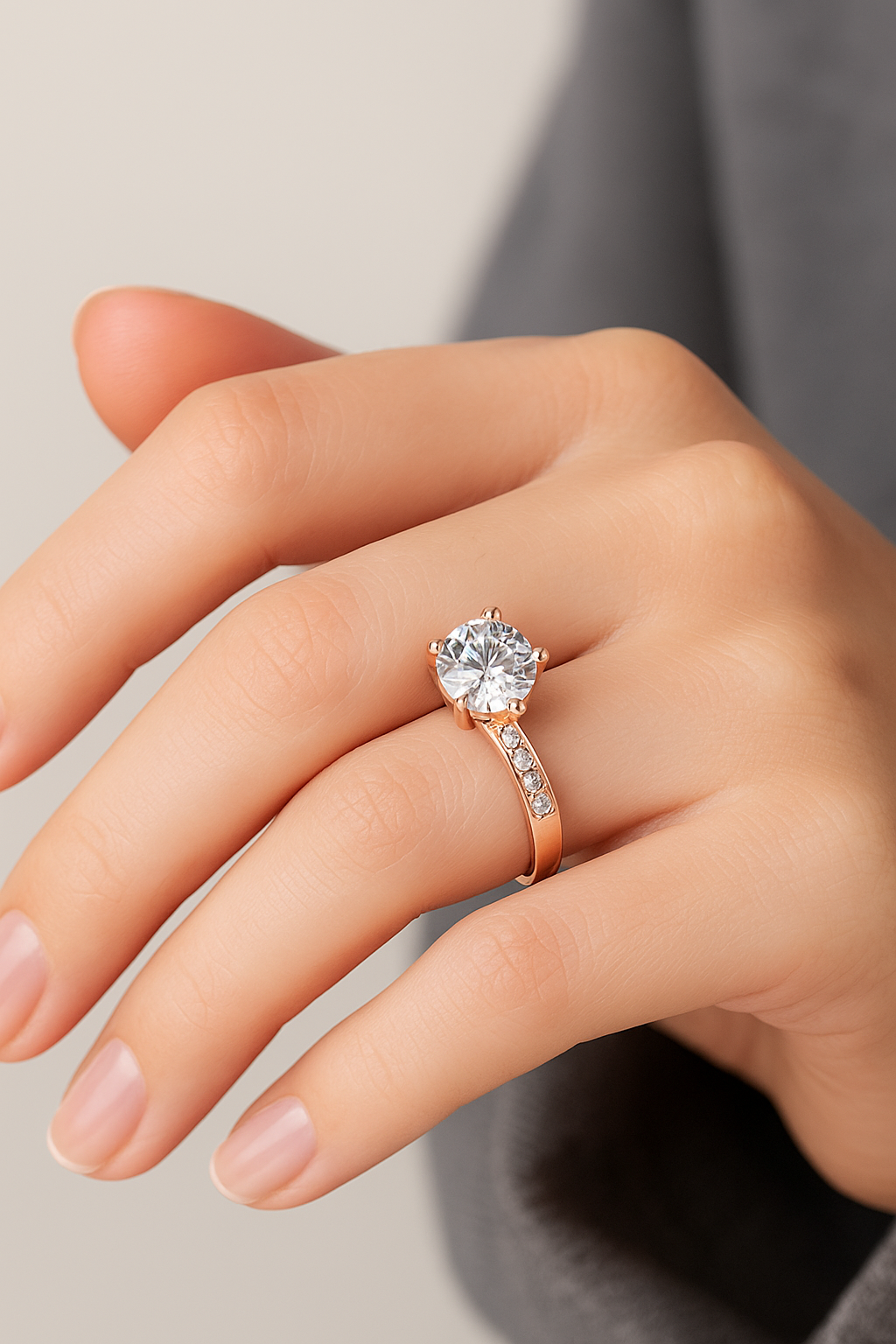 Elegant Cubic Zirconia Gold Ring-Ruvanya