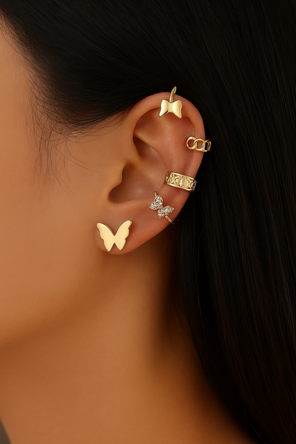 Butterflies Ear Cuffs Set 