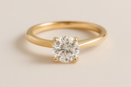 Elegant Dimond Cut Solitaire Ring-Ruvanya