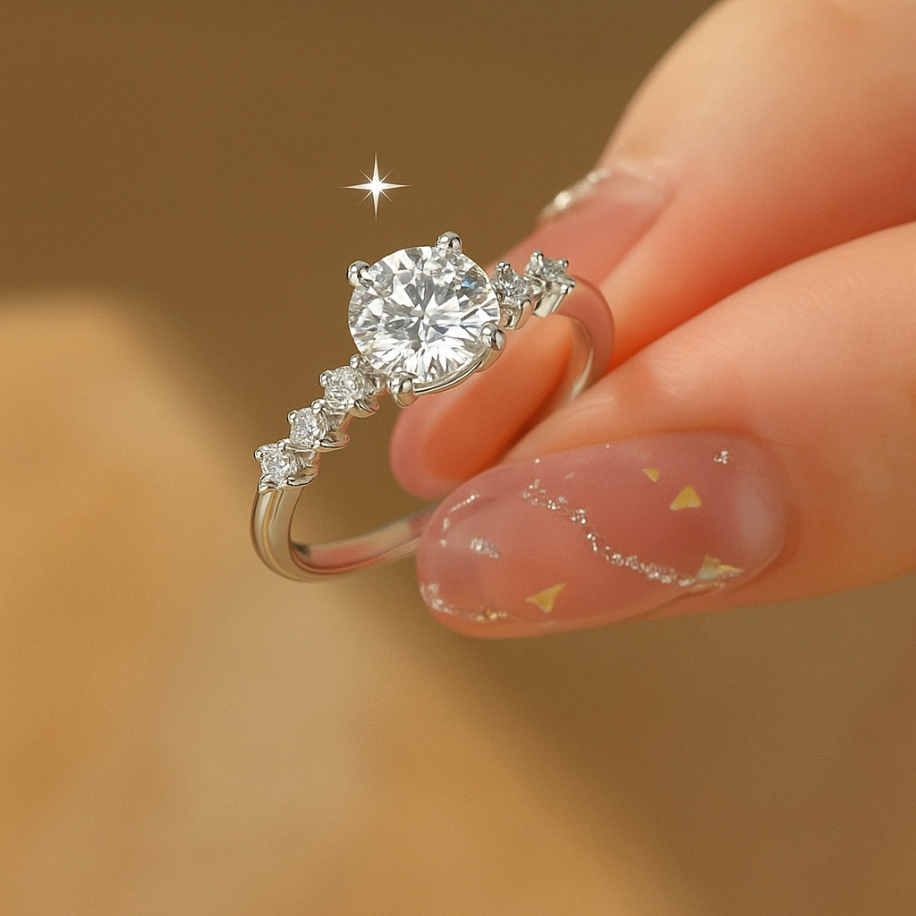 Sparkling Star Solitaire Zircon Ring-Ruvanya